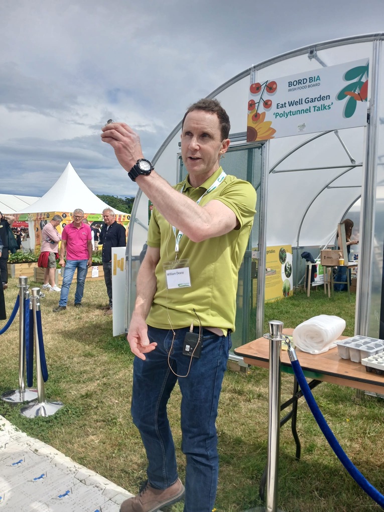 Expert talks at organic Eat Well Garden at Bloom 2026 William Deasy at the Eat Well Garden Bloom 2026