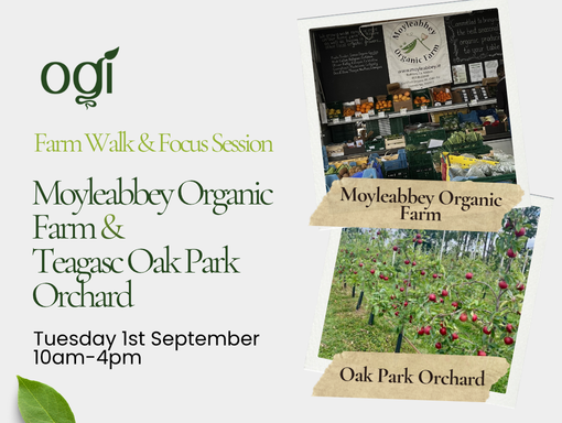 OGI Membership Farm Walk & Focus Day at Moyleabbey Organic Farm and Teagasc Oak Park Orchard