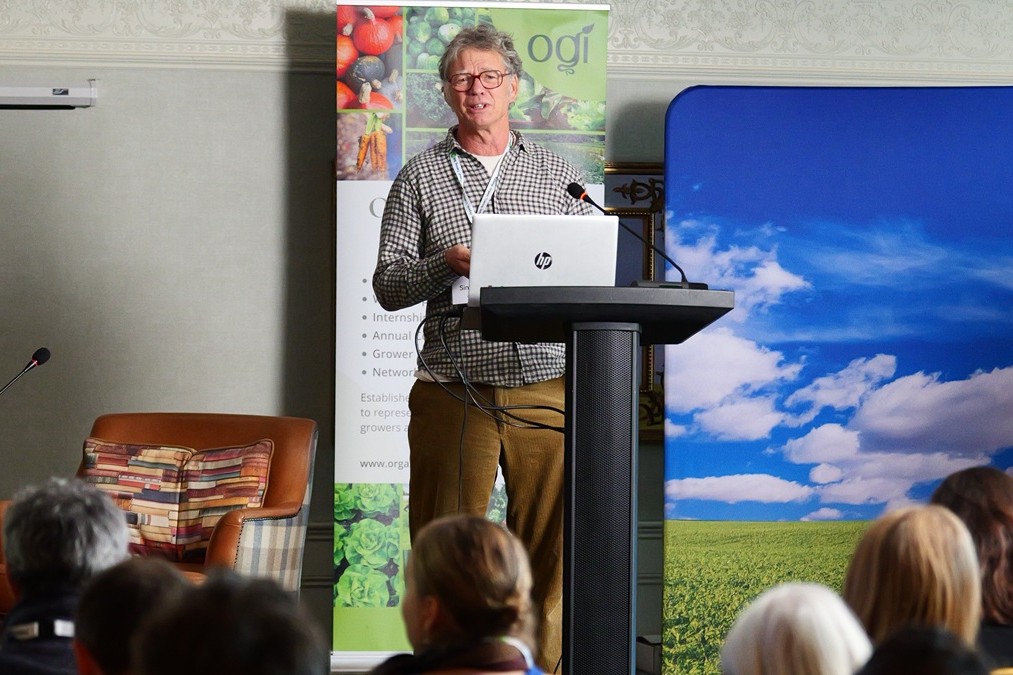 Riverford Organic's Guy Singh Watson speaking at OGI Conference 2025