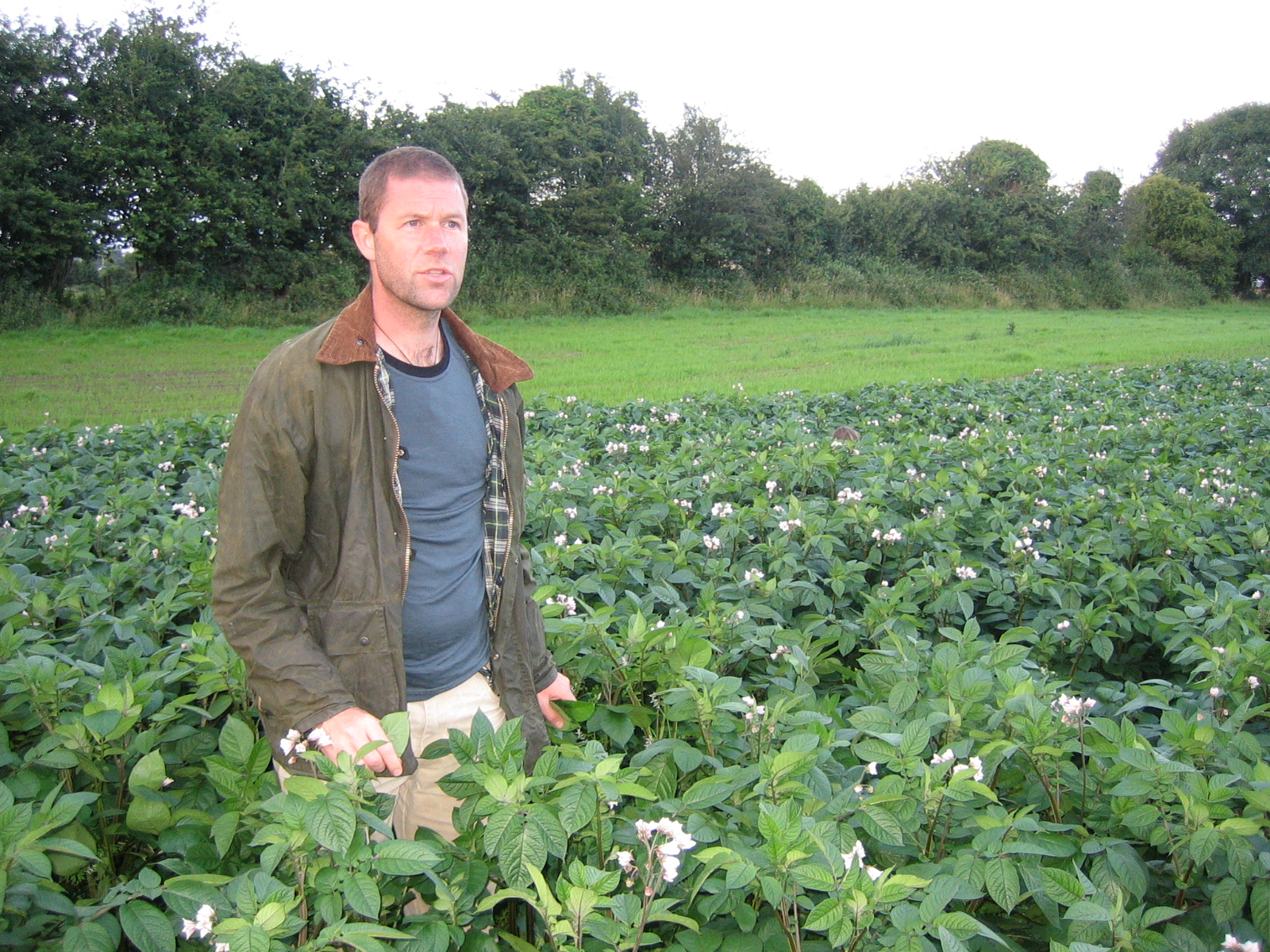 Charles "Merf" Merfield on a farm walk on Beechlawn Organic Farm, July 2008