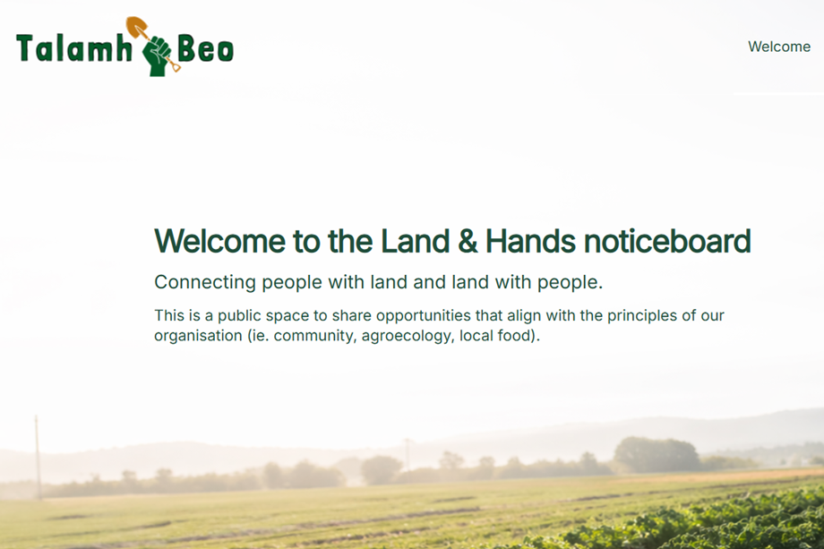 Talamh Beo Land and Hands Noticeboard